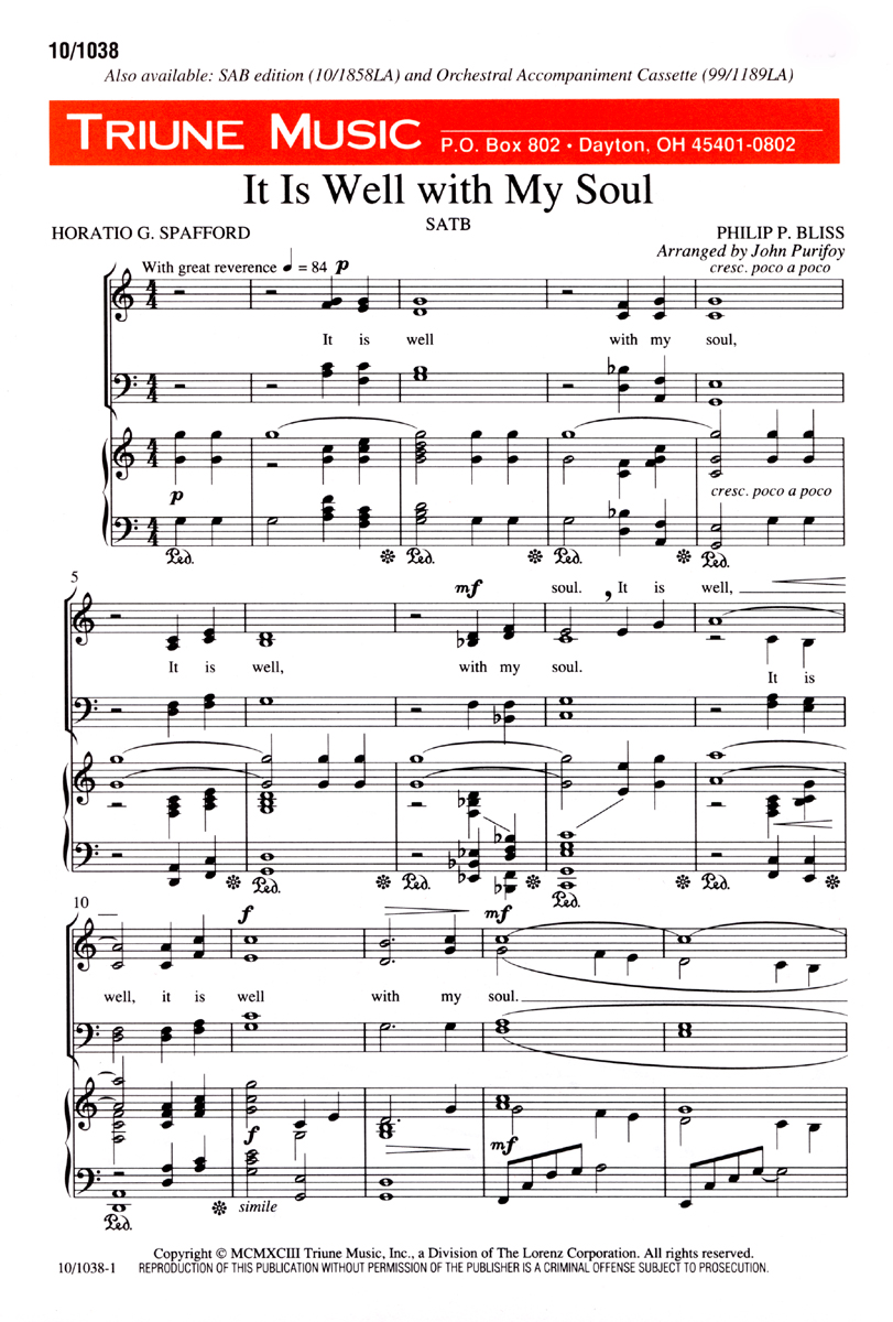 it is well with my soul sheet music it is well with my soul