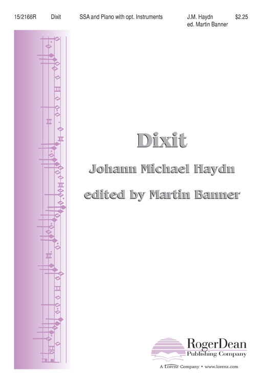 Dixit : SSA : Martin Banner : Michael Haydn : Sheet Music : 15-2166R : 000308107548