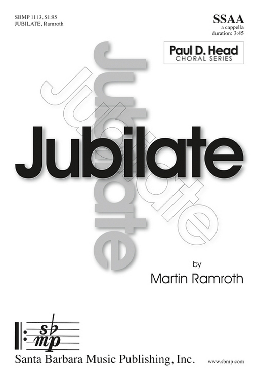 Jubilate : SSAA : Martin Ramroth : Martin Ramroth : Sheet Music : SBMP1113 : 608938358783