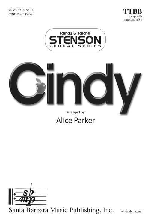 Cindy : TTBB : Alice Parker : Sheet Music : SBMP1215 : 608938359933