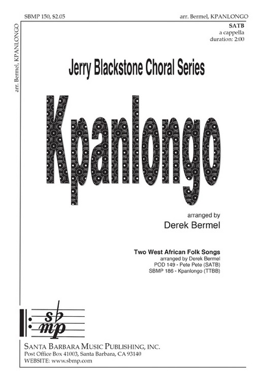 Kpanlongo : SATB : Derek Bermel : Sheet Music : SBMP150