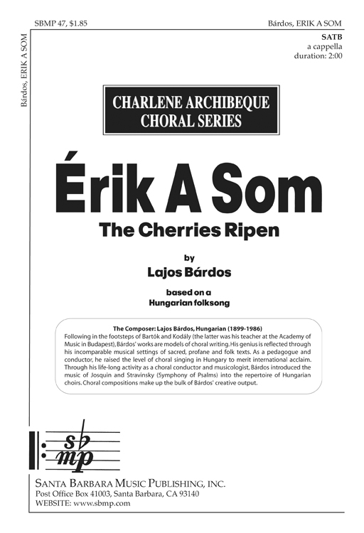 Erik A Som (The Cherries Ripen) : SATB : SBMP47 : Sheet Music : SBMP47