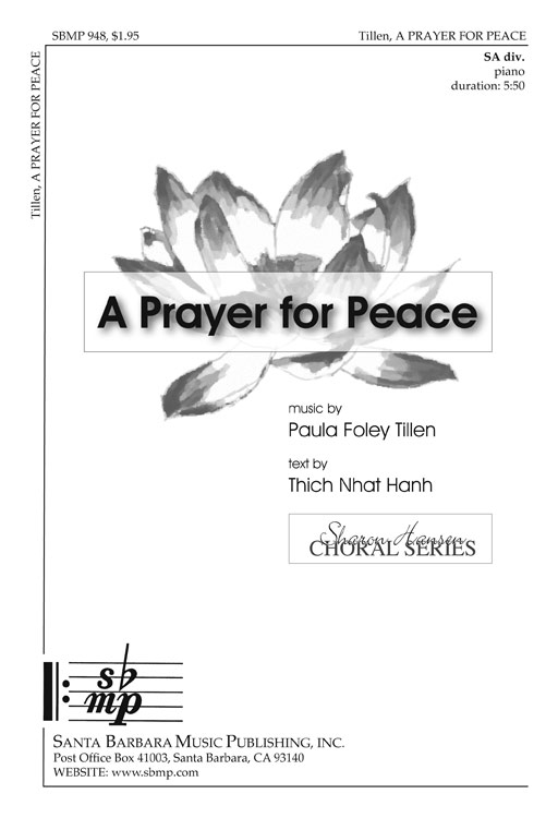 A Prayer for Peace : SSAA : Paula Foley Tillen : Paula Foley Tillen : Sheet Music : SBMP948 : 964807009485